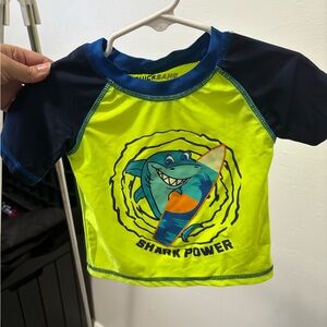 Kids Rashguard - Bright Green and Navy